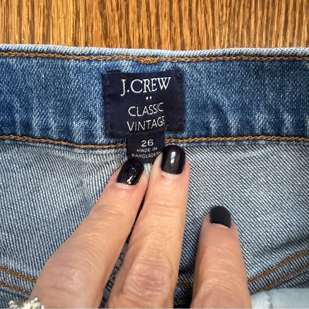 J.Crew Classic Vintage Blue Denim Jeans Straight Leg Size 26 - Picture 2 of 16